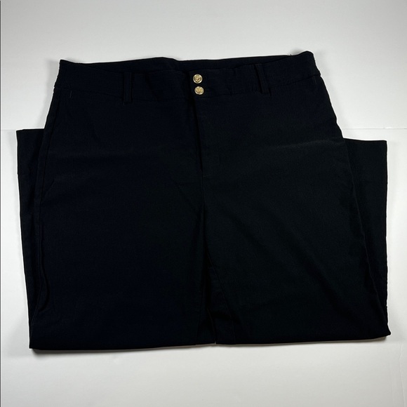 Chico’s Black Cropped Pants with Gold Buttons Sz 3 / US 16 - Picture 1 of 6